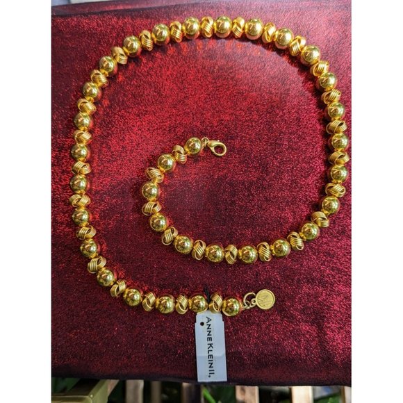 Anne Klein Gold Beaded Necklace - Picture 1 of 13